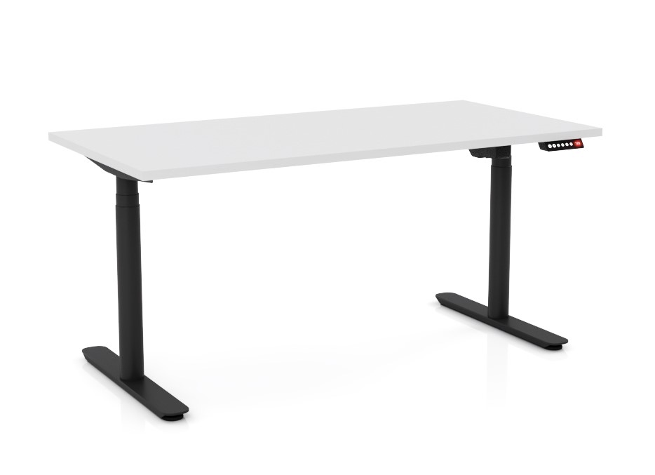 Agile Motion+ Round Adjustable Straight Desk